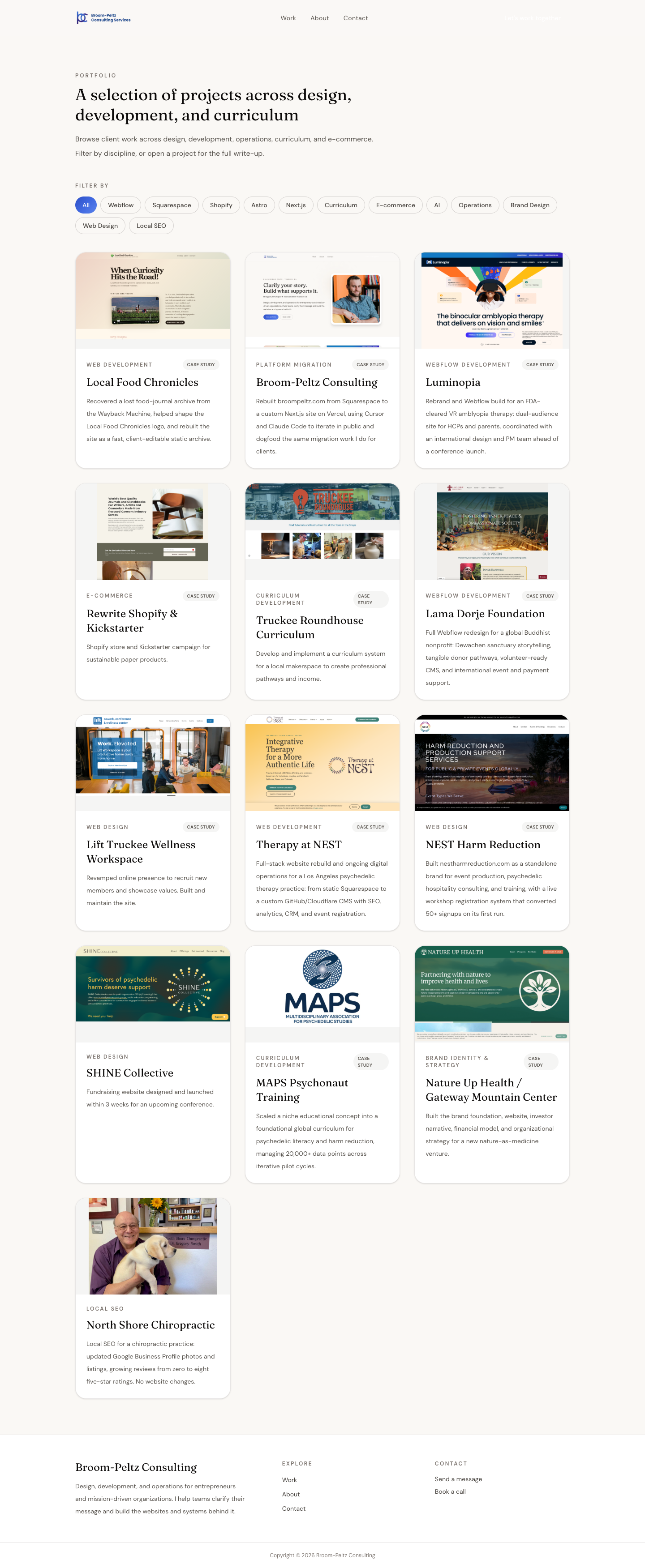 Broom-Peltz Consulting: work desktop