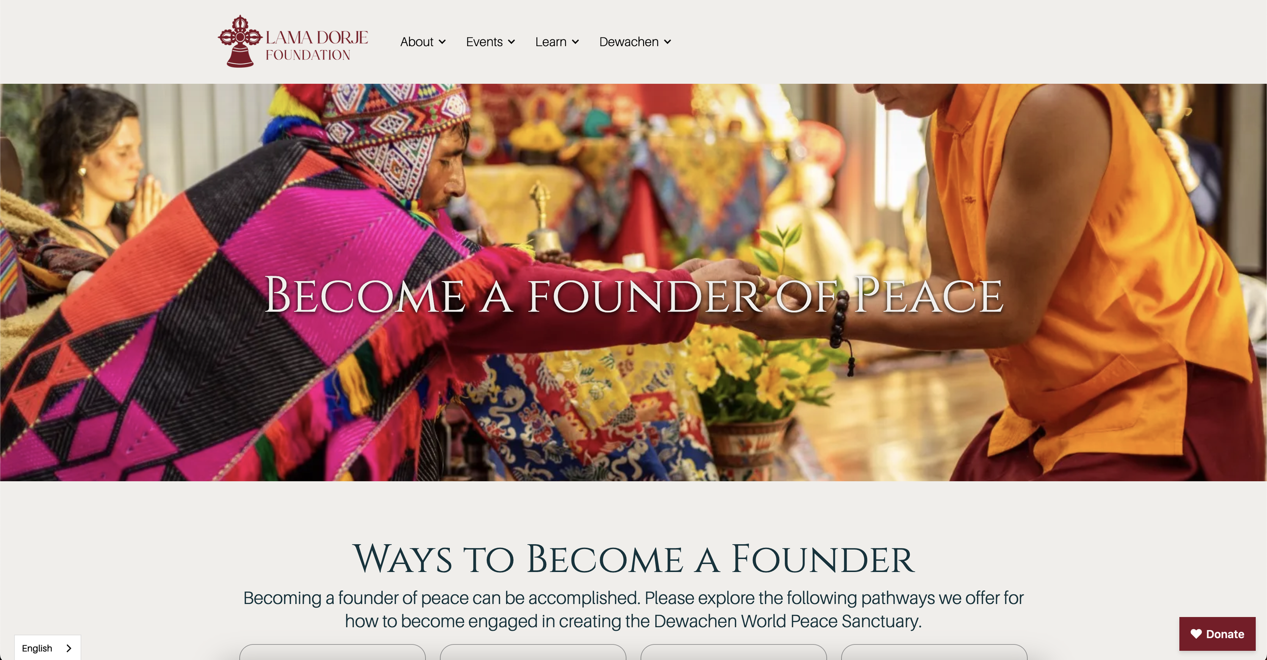 Lama Dorje Foundation: project screenshot