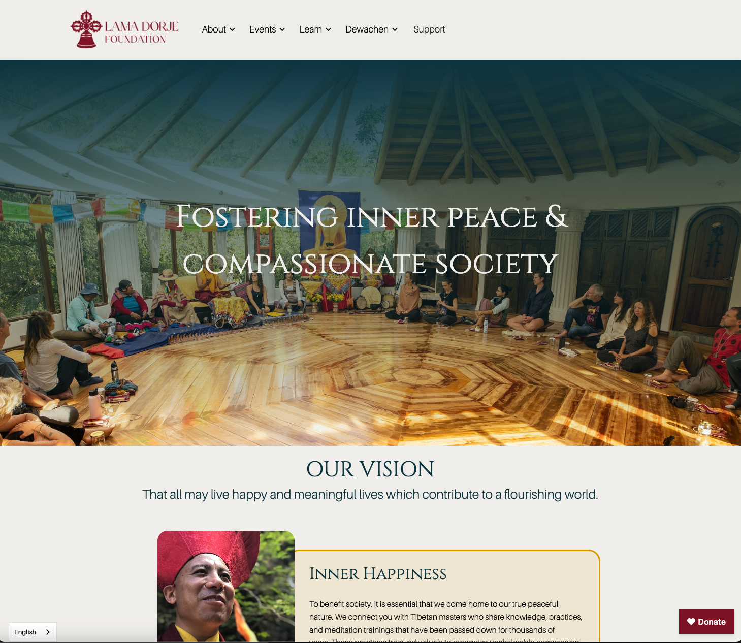 Lama Dorje Foundation: project screenshot