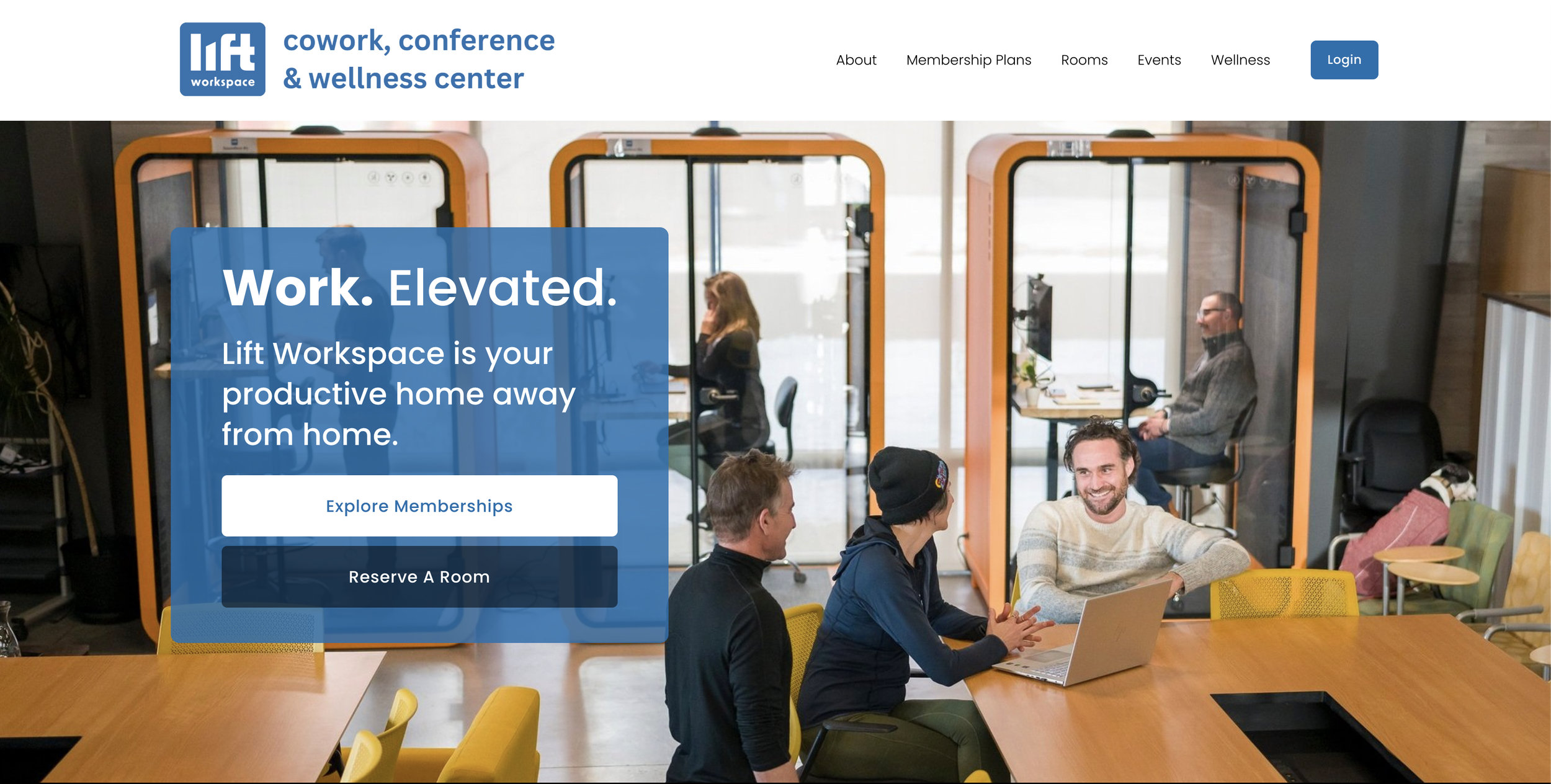 Lift Truckee Wellness Workspace: project screenshot